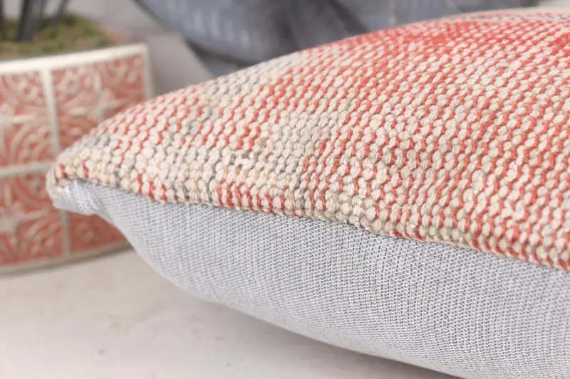 Personalized Gift Pillow Cushion, Cushion Case, Kilim Pillow Cover, Pillow for Sofa, Antique Pillows, 12x12 Red Pillow, Knitted Pillow - 7