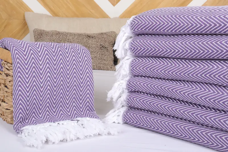 Organic Throw, Bedspread, Woven Blanket, Best Wedding Gift, 96x80 Cotton Chevron Towel, Wedding Gift Ideas, Christmas Tablecloth, Decorative Blanket - 4