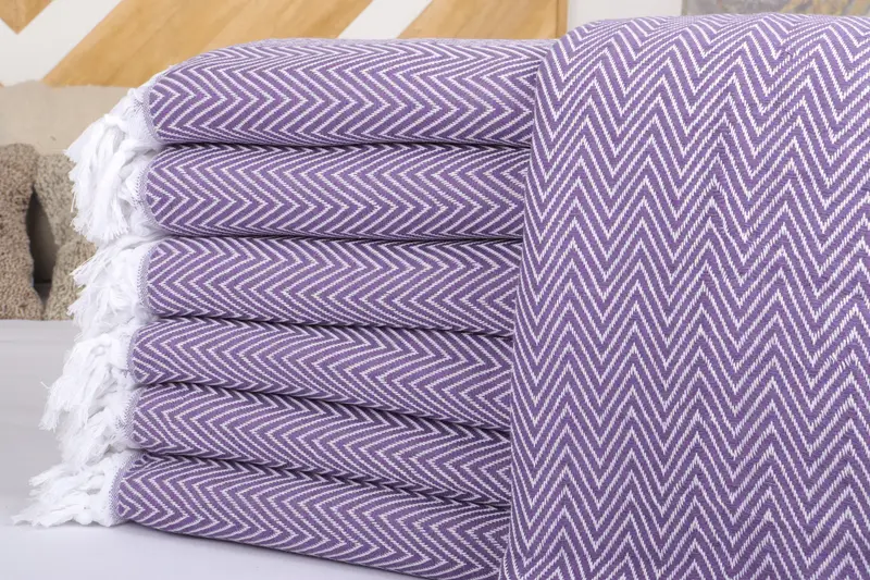 Organic Throw, Bedspread, Woven Blanket, Best Wedding Gift, 96x80 Cotton Chevron Towel, Wedding Gift Ideas, Christmas Tablecloth, Decorative Blanket - 2