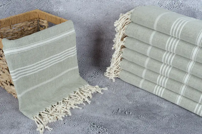 Personalized Wedding Gift, Bachelorette Towel, Organic towel, 68x40 Cotton Striped Towel, Organic Beach Towel, Turkish hand towel, Christmas Favors - 3