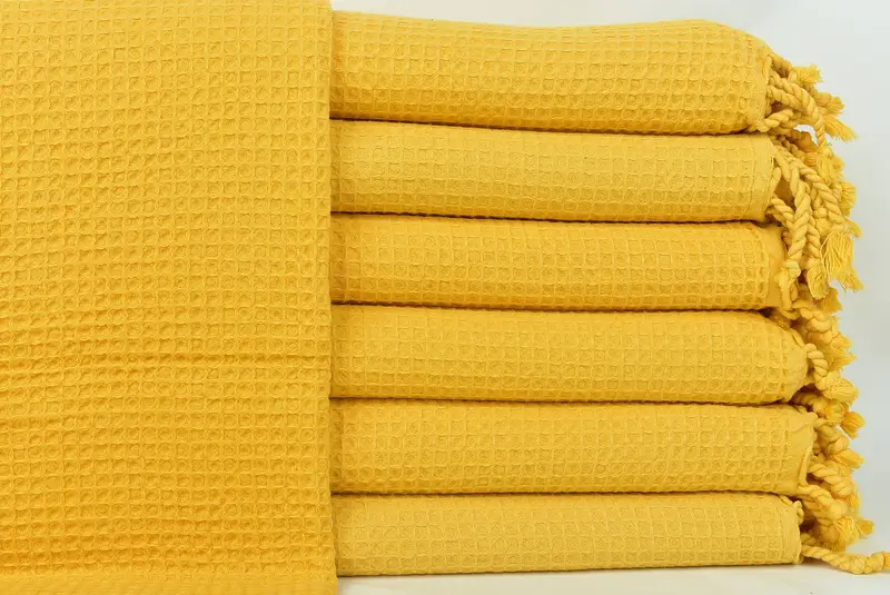 Throw Blanket, 92x68 Cotton Waffle Towel, Gift For Mom, Custom Blanket, Bridesmaid Gifts, Wedding Anniversary Gift, Thanksgiving Tablecloth - 1
