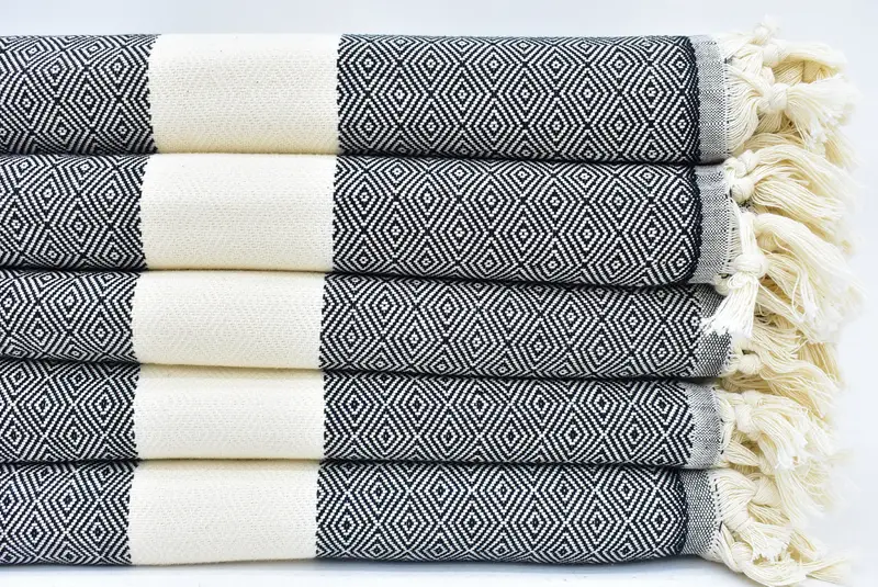 Personalized Bridesmaid Gift, Personalized Blanket, Woven Throw Blanket, 92x80 Cotton Diamond Towel, Turkish Cotton Throw Blanket, Woven Blanket - 1