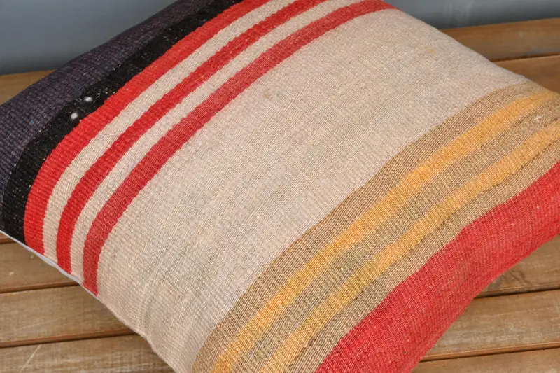 Turkish Pillow, Pillow for Couch, Retro Pillow, Art Deco Pillow Case, Pillow Sham, 20x20 Beige Pillow, Ottoman Pillow, Interior Designer Pillow - 3