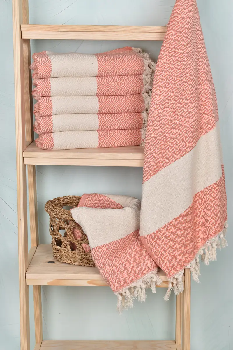 Personalized Wedding Gift, Employee Gifts, 70x40 Cotton Diamond Towel, Peshtemal Towel, Personalized Beach Towel, Eco-Friendly Turkish Towel - 3
