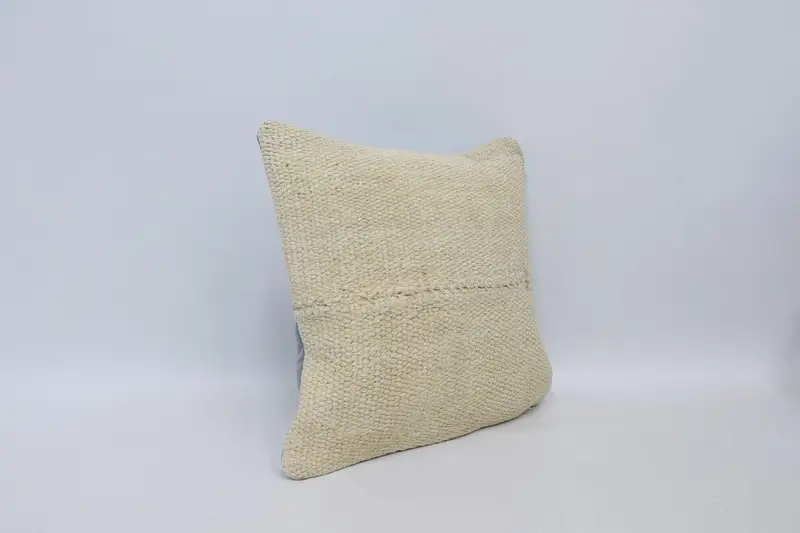 16x16 White Pillow Case, Home Decor Pillow, Cushion Cover, Antique Pillows, Living Room Throw Cushion Cover, Interior Designer Pillow - 3