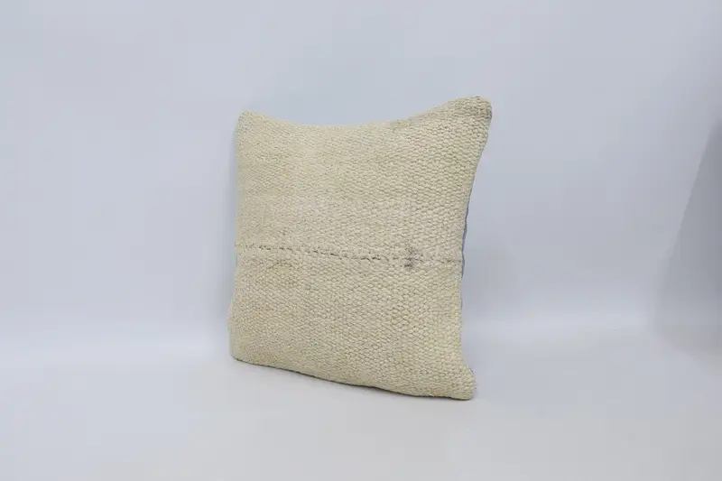 16x16 White Pillow Case, Home Decor Pillow, Cushion Cover, Antique Pillows, Living Room Throw Cushion Cover, Interior Designer Pillow - 4