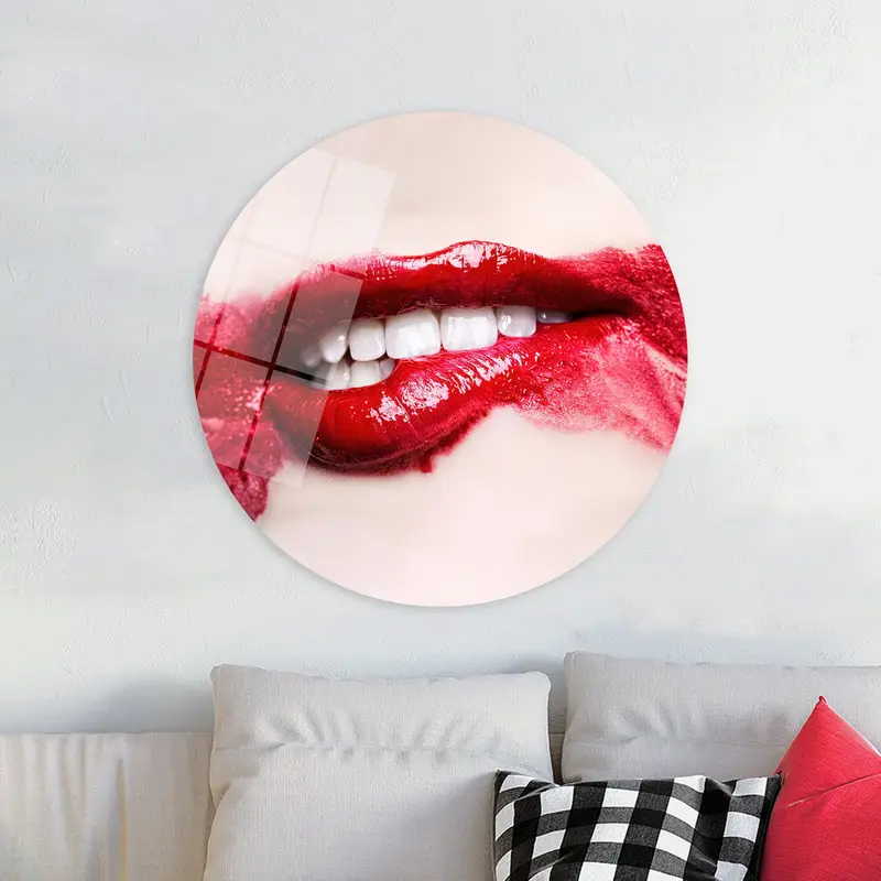 Enchanting Canvas: Red Lipstick, Passionate Lips, Sensual Elegance