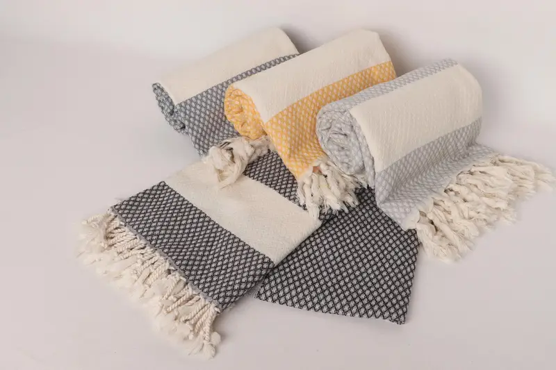 Bridesmaid Gift, Soft towel, Baby Boy Gift, Bachelorette Party Favors, Handmade Turkish hammam towel, 68x36 Cotton Geometric Towel, Travel Towel - 5