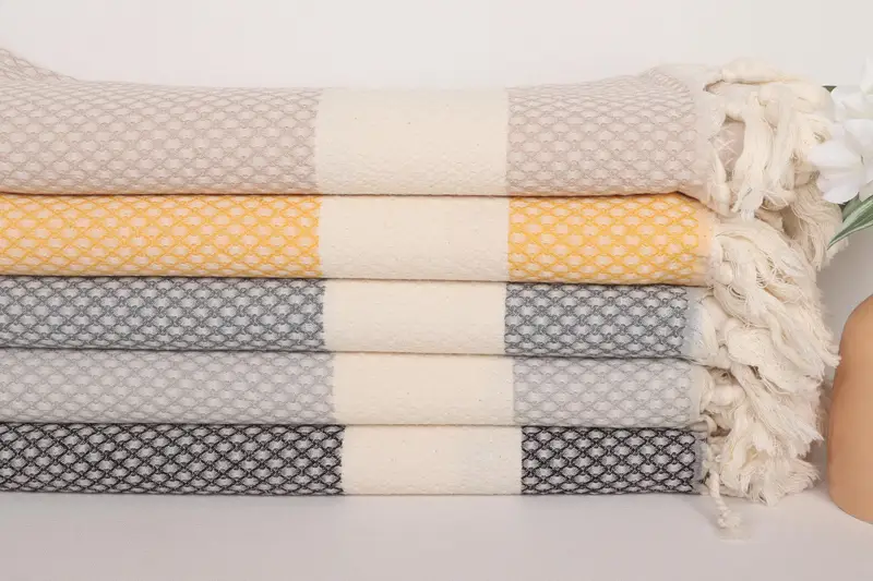 Bridesmaid Gift, Soft towel, Baby Boy Gift, Bachelorette Party Favors, Handmade Turkish hammam towel, 68x36 Cotton Geometric Towel, Travel Towel - 2