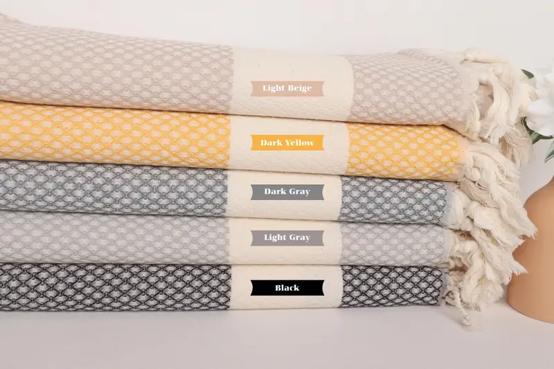 Bridesmaid Gift, Soft towel, Baby Boy Gift, Bachelorette Party Favors, Handmade Turkish hammam towel, 68x36 Cotton Geometric Towel, Travel Towel - 1