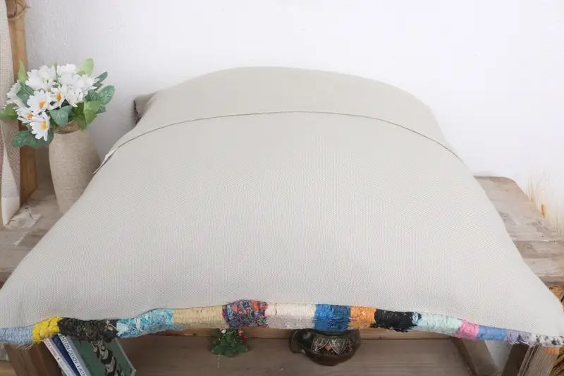 Tapestry Pillow Cover, Pillow Sham, Turkish Pillow, Vintage Kilim Throw Pillow, Ikat Pillow Sham, 20x20 White Pillow Sham, Gift Pillow - 7