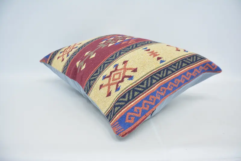 Pillow Sham, Pillow for Sofa, Office Chair Pillow Sham, 20x28 Red Pillow Case, Farmhouse Pillow Case, Kilim Pillow Cover, Ethnical Kilim Rug Pillow - 6