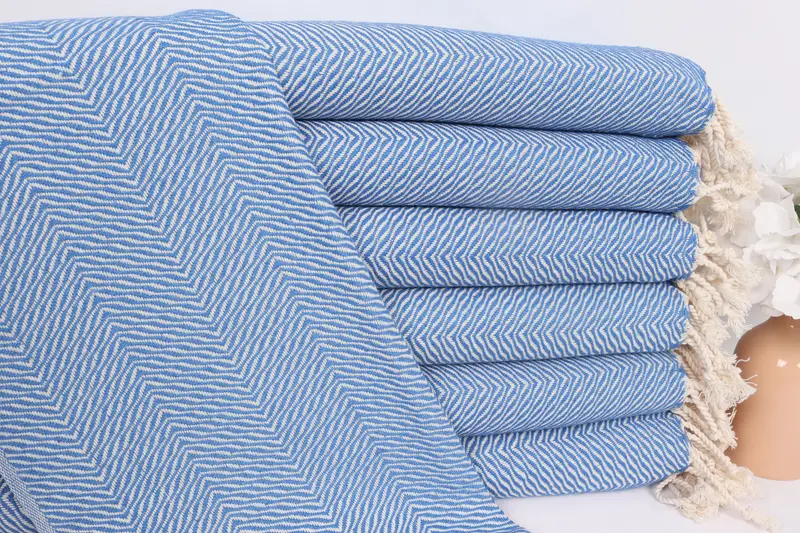 Turkish Tea Towel, Wedding Favors, Turkish Hand Towel, Bridesmaid Gifts Personalized, Summer Gift, Bridesmaid Gift, 40x20 Cotton Chevron Towel - 1