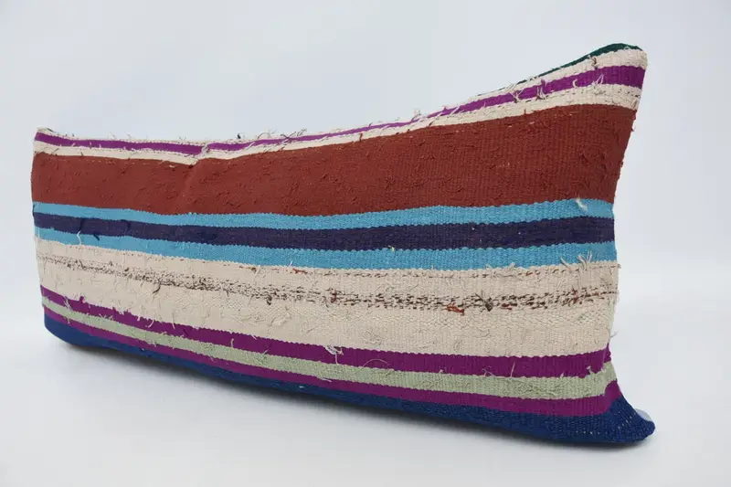 Art Deco Cushion Cover, 16x36 Red Pillow Case, Farmhouse Pillow Case, Kilim Pillow Cover, Pillow for Sofa, Turkish Kilim Pillow, Cushion - 4