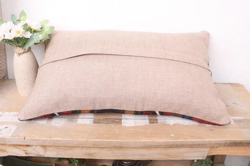 Interior Designer Pillow, Colorful Pillow Cover, 12x20 Brown Cushion Cover, Home Decor Pillow, Vintage Pillow, Colorful Pillow Sham, Pillow Sham - 7