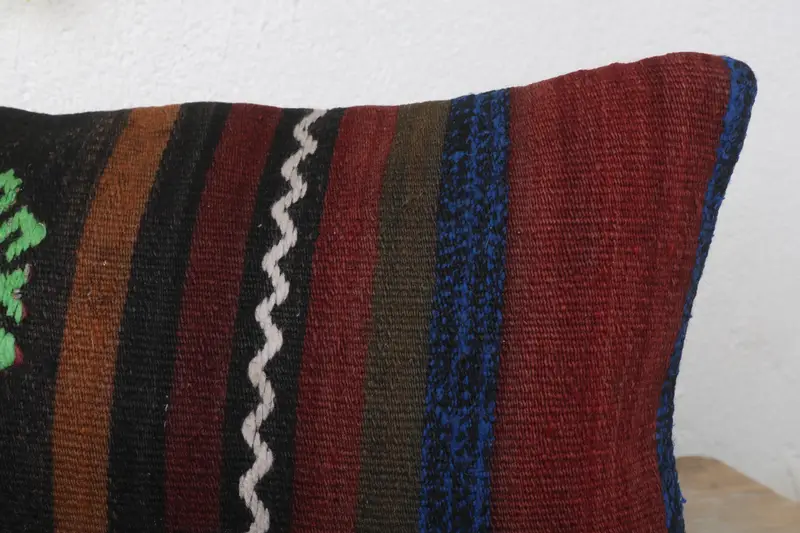 Interior Designer Pillow, Colorful Pillow Cover, 12x20 Brown Cushion Cover, Home Decor Pillow, Vintage Pillow, Colorful Pillow Sham, Pillow Sham - 5