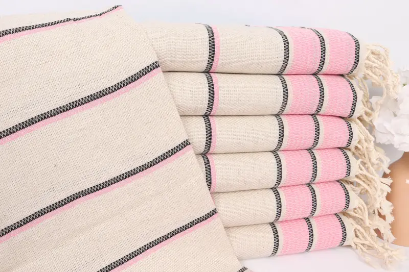 Kitchen Towel, Bridal Shower Gifts, Wedding Hand Made Gift, 40x20 Linen Striped Towel, Personalized Dish Towel, Best Wedding Gift, Wedding Favors - 1