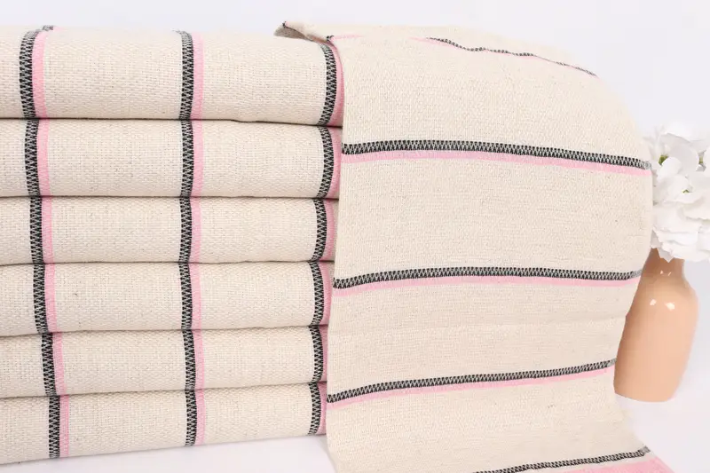 Kitchen Towel, Bridal Shower Gifts, Wedding Hand Made Gift, 40x20 Linen Striped Towel, Personalized Dish Towel, Best Wedding Gift, Wedding Favors - 2