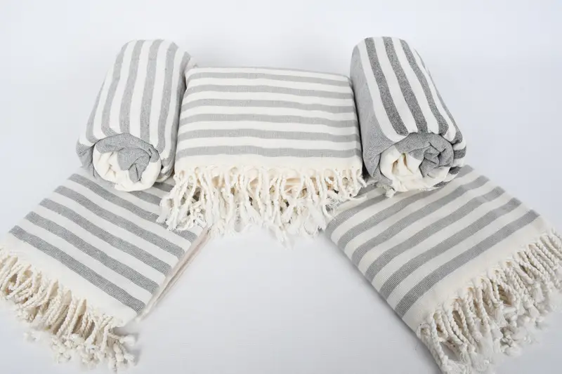Bridal Shower Gift, Xmas Gifts, Cute Beach Towel, Bachelorette Gifts, Bridesmaid Gifts, 68x36 Cotton Striped Terry Towel, Turkish bath towel for spa - 8
