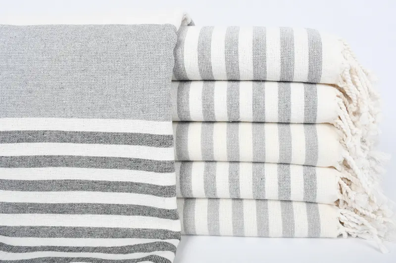 Bridal Shower Gift, Xmas Gifts, Cute Beach Towel, Bachelorette Gifts, Bridesmaid Gifts, 68x36 Cotton Striped Terry Towel, Turkish bath towel for spa - 1