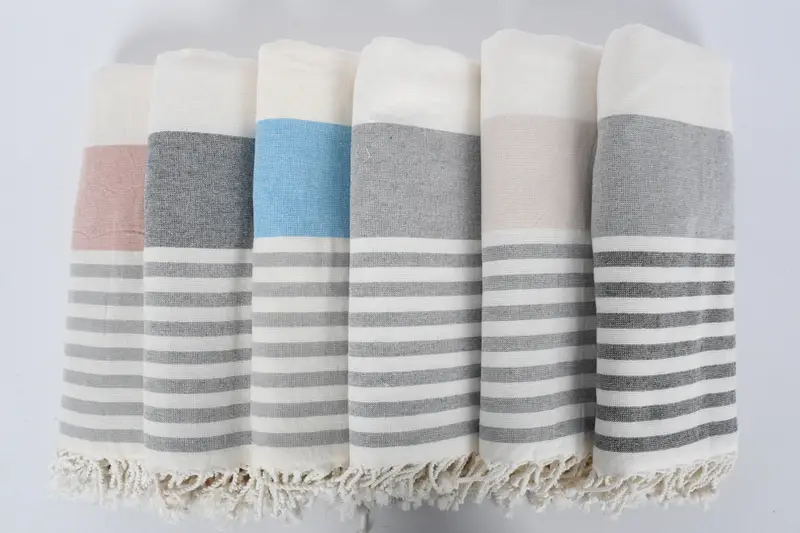 Bridal Shower Gift, Xmas Gifts, Cute Beach Towel, Bachelorette Gifts, Bridesmaid Gifts, 68x36 Cotton Striped Terry Towel, Turkish bath towel for spa - 5