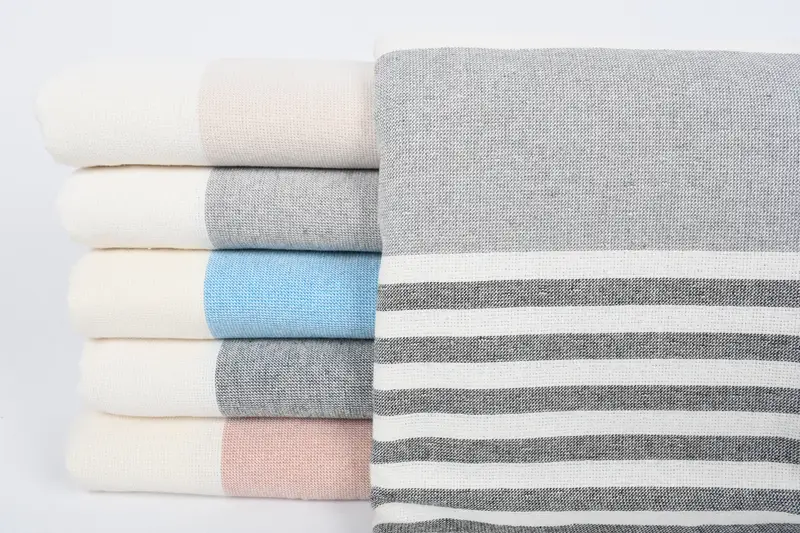 Bridal Shower Gift, Xmas Gifts, Cute Beach Towel, Bachelorette Gifts, Bridesmaid Gifts, 68x36 Cotton Striped Terry Towel, Turkish bath towel for spa - 2