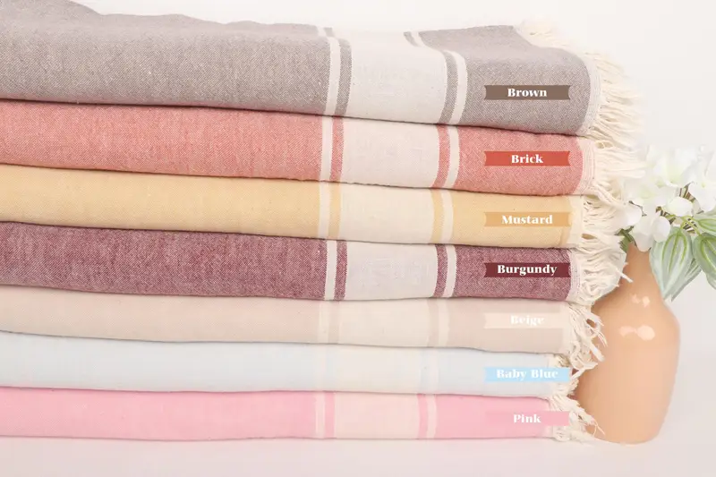 Throw Blanket Couch, Bachelorette Party Favors, Throw Blanket, Merry Christmas Gifts, 70x60 Cotton Striped Towel, Turkish Throw Blanket - 2