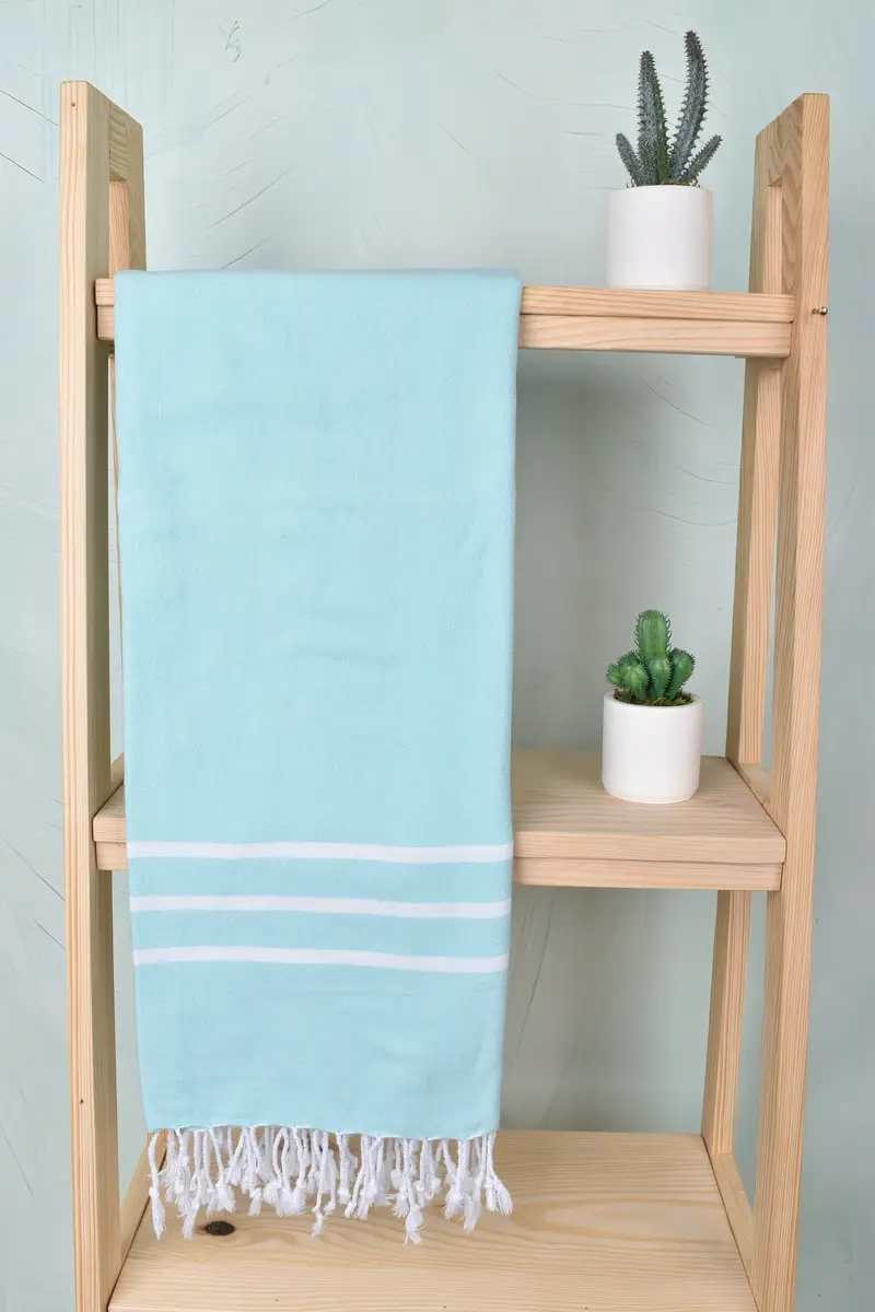 70x40 Cotton Striped Towel, Gift For Coworker, Personalized Bridesmaid Gift, Bachelor Towel, Monogram Beach Towel, Travel Towel, Peshtemal Towel - 8