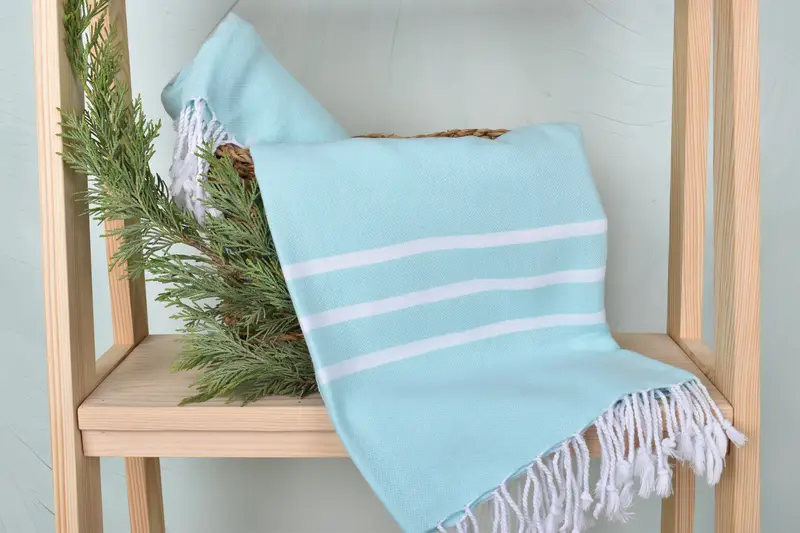 70x40 Cotton Striped Towel, Gift For Coworker, Personalized Bridesmaid Gift, Bachelor Towel, Monogram Beach Towel, Travel Towel, Peshtemal Towel - 4
