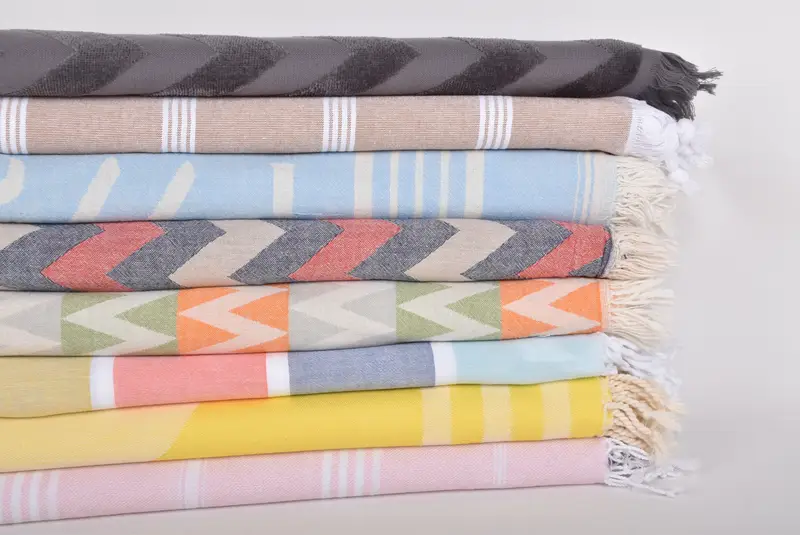 Summer Gift, 70x40 Cotton Set of 8 Towel, Luxury Turkish beach towel for summer vacation, Merry Christmas Gifts, Beach towel, Organic towel - 2