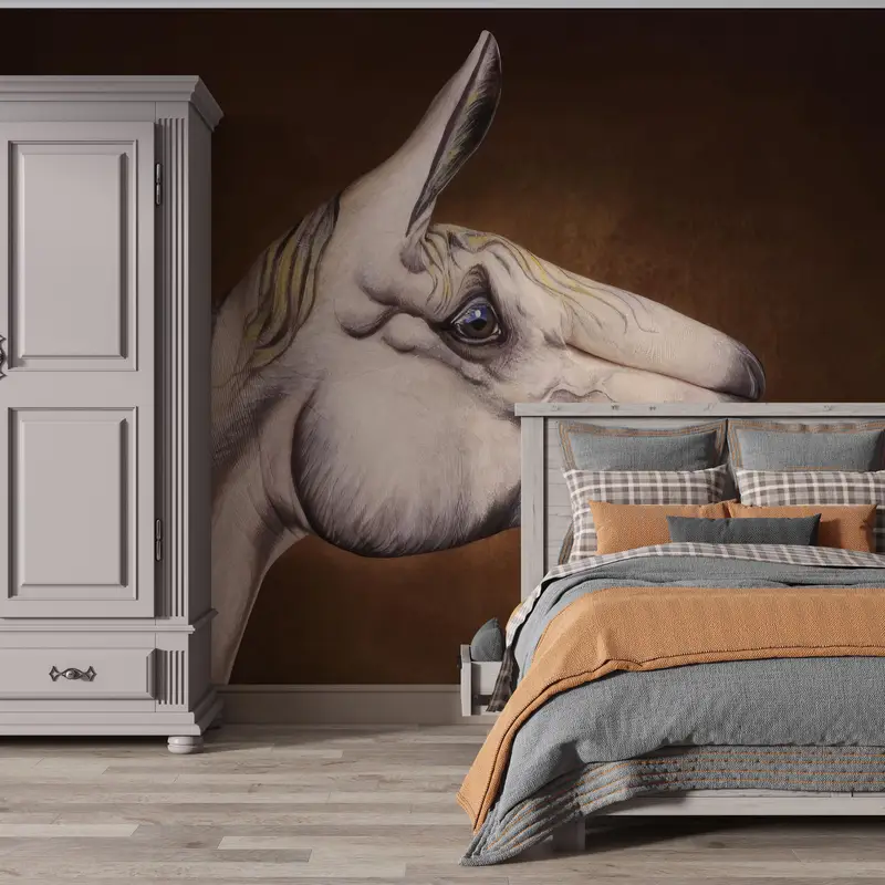 Surreal Wall Art, Modern Wall Print, Abstract Horse Paper Craft, Surreal Horse Wall Art, Custom Wall Paper, Wallpaper Peel And Stick, - 7
