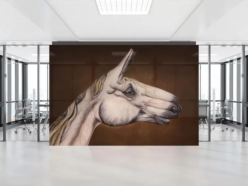 Surreal Wall Art, Modern Wall Print, Abstract Horse Paper Craft, Surreal Horse Wall Art, Custom Wall Paper, Wallpaper Peel And Stick, - 2