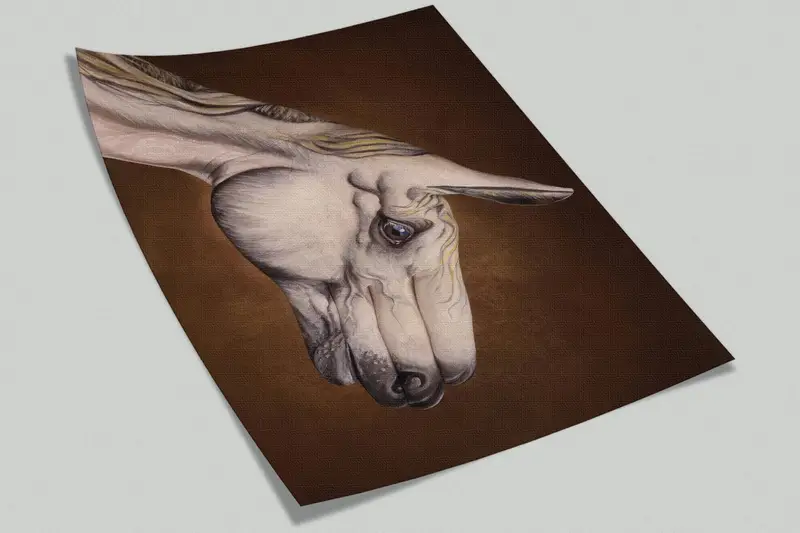 Surreal Wall Art, Modern Wall Print, Abstract Horse Paper Craft, Surreal Horse Wall Art, Custom Wall Paper, Wallpaper Peel And Stick, - 8