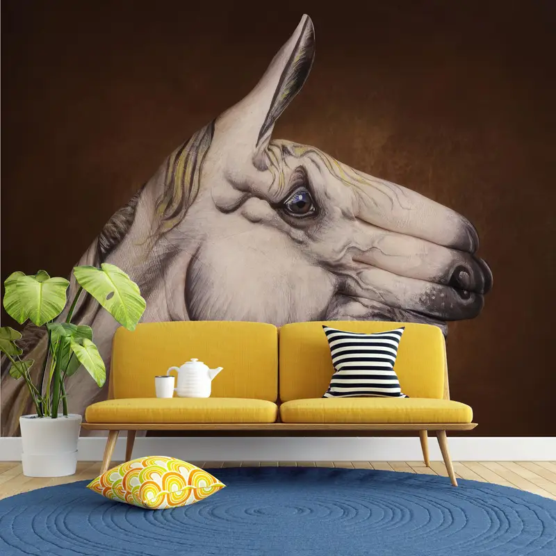 Surreal Wall Art, Modern Wall Print, Abstract Horse Paper Craft, Surreal Horse Wall Art, Custom Wall Paper, Wallpaper Peel And Stick, - 4
