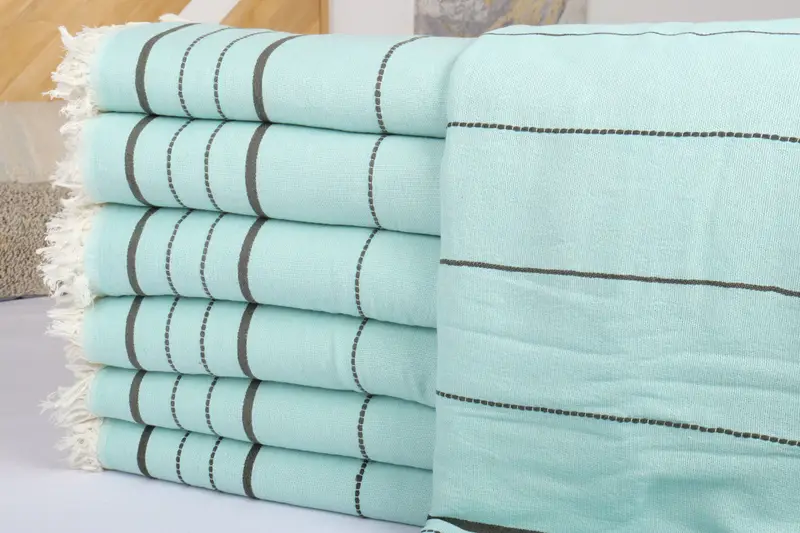 Christmas Tablecloth, Monogram Beach Blanket, Decorative Blanket, Custom Gifts, Monogram Blanket, 100x80 Cotton Striped Towel, Woven Blanket - 2