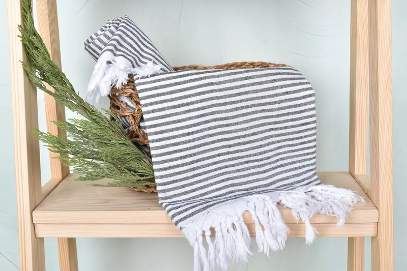 Monogram Beach Towel, Travel Towel, Memorial Gift, 68x36 Cotton Striped Towel, Custom Gift, Personalized Gifts, Arizona Bachelorette Party Favors - 4