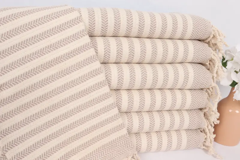 Bathroom Towels, 40x18 Cotton Chevron Towel, Personalized Gifts, Personalized Kitchen Towel, Home Gift, Gift For Her, Gift For Wedding Day - 1
