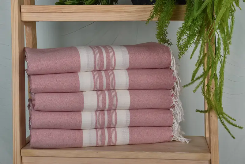 Absorbent Turkish peshtemal towel for beach use, Summer Gift, Absorbent Turkish towel, Grandma Gift, Quick-dry towel, 60x38 Cotton Striped Towel - 1
