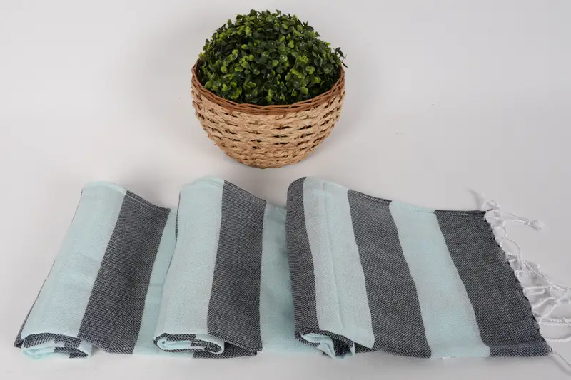 Kişiselleştirilmiş Mutfak Havlu, Monogram Mutfak Havlu, Nakış Havlu, Mutfak Havlu, Ev Dekoru Hediyesi, Ev Hediyesi, 40x18 Pamuklu Çizgili Havlu - 8