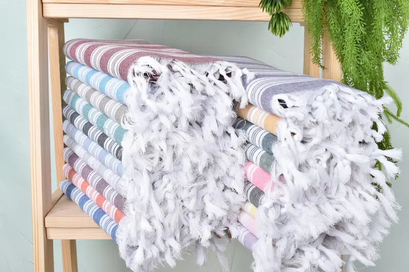70x40 Cotton Striped Towel, Absorbent towel, Bachelorette Beach Towel, Lightweight Turkish towel, Mother Of The Groom Gift, Best Beach Towel - 4