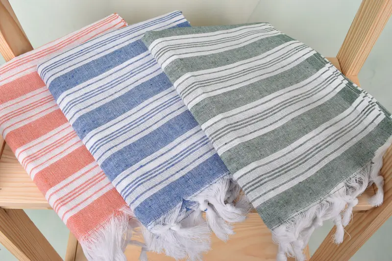 70x40 Cotton Striped Towel, Absorbent towel, Bachelorette Beach Towel, Lightweight Turkish towel, Mother Of The Groom Gift, Best Beach Towel - 7
