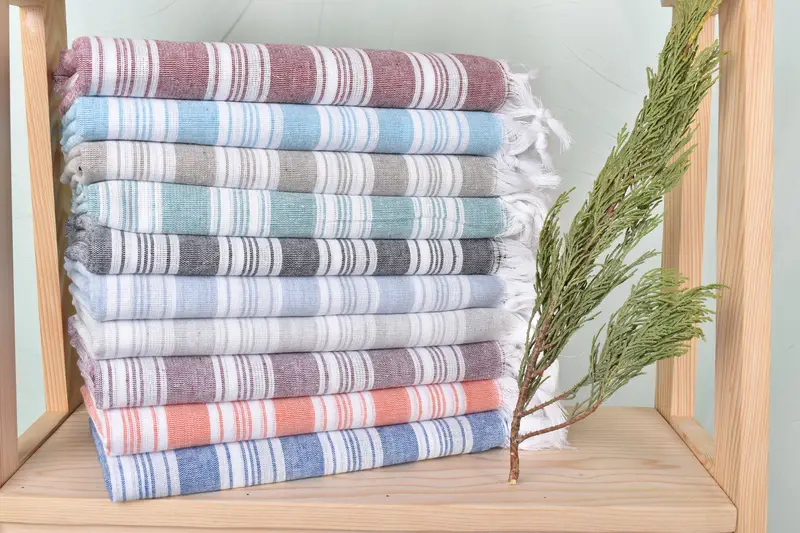 70x40 Cotton Striped Towel, Absorbent towel, Bachelorette Beach Towel, Lightweight Turkish towel, Mother Of The Groom Gift, Best Beach Towel - 3