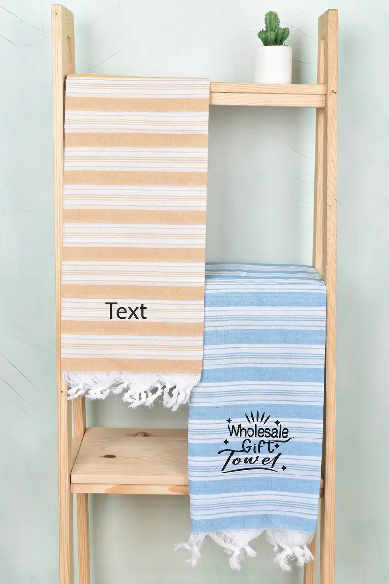 70x40 Cotton Striped Towel, Absorbent towel, Bachelorette Beach Towel, Lightweight Turkish towel, Mother Of The Groom Gift, Best Beach Towel - 1