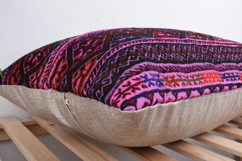 Interior Designer Pillow, 20x28 Purple Cushion, Kilim Pillow Cover, Natural Pillow Sham, Pillow for Couch, Farmhouse Pillow Sham, Pillow Sham - 6