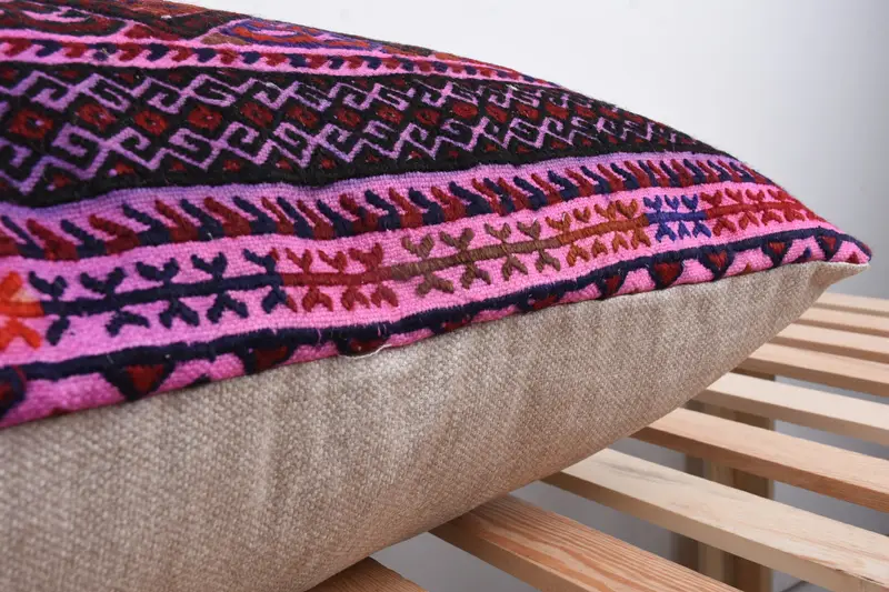 Interior Designer Pillow, 20x28 Purple Cushion, Kilim Pillow Cover, Natural Pillow Sham, Pillow for Couch, Farmhouse Pillow Sham, Pillow Sham - 7