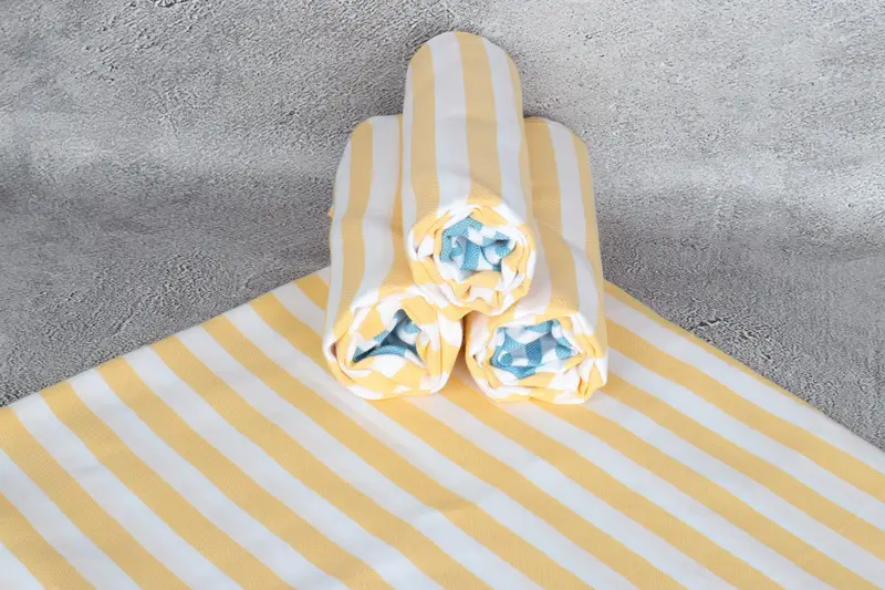 Summer Gift, Luxury Turkish beach towel for summer vacation, Customized Towels, Travel towel, 68x36 Cotton Striped Towel, Custom Wedding Gifts - 7