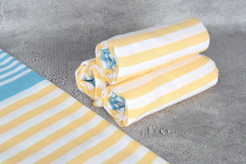 Summer Gift, Luxury Turkish beach towel for summer vacation, Customized Towels, Travel towel, 68x36 Cotton Striped Towel, Custom Wedding Gifts - 8