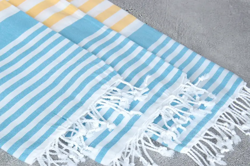 Summer Gift, Luxury Turkish beach towel for summer vacation, Customized Towels, Travel towel, 68x36 Cotton Striped Towel, Custom Wedding Gifts - 5