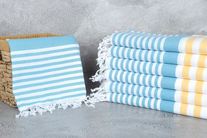 Summer Gift, Luxury Turkish beach towel for summer vacation, Customized Towels, Travel towel, 68x36 Cotton Striped Towel, Custom Wedding Gifts - 3