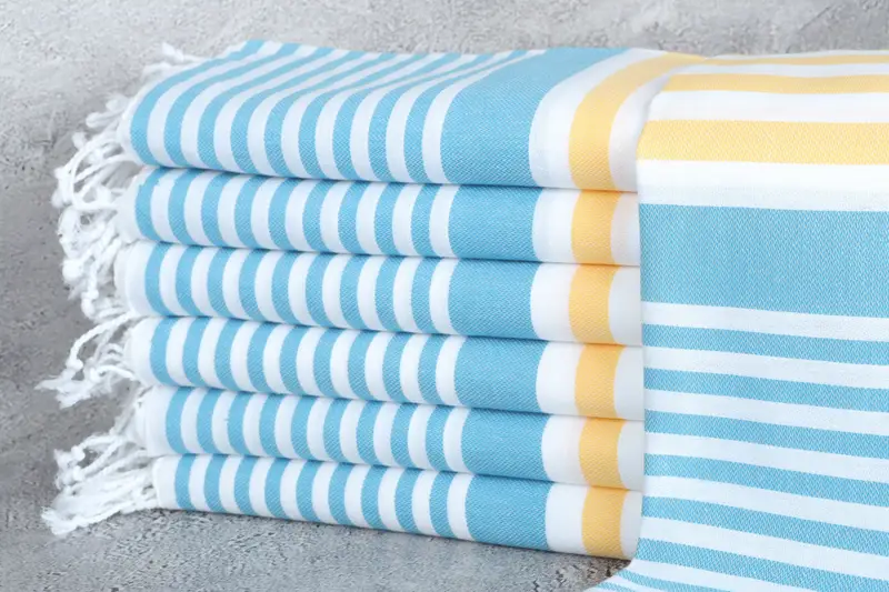 Summer Gift, Luxury Turkish beach towel for summer vacation, Customized Towels, Travel towel, 68x36 Cotton Striped Towel, Custom Wedding Gifts - 1